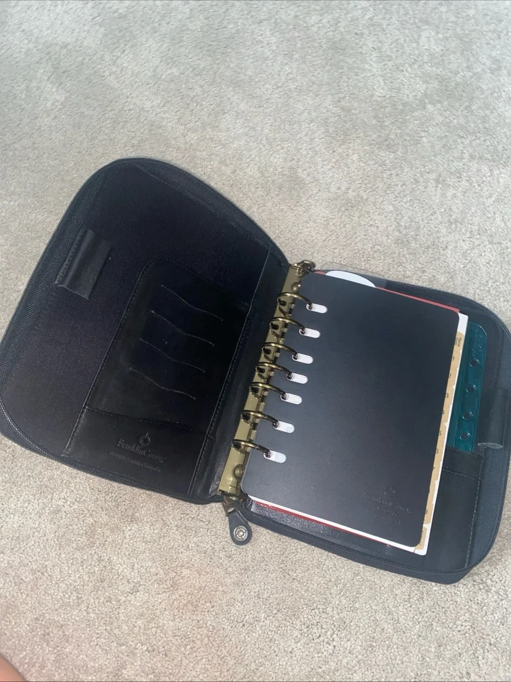 Franklin Covey Zip Planner Full Leather Vintage 1996